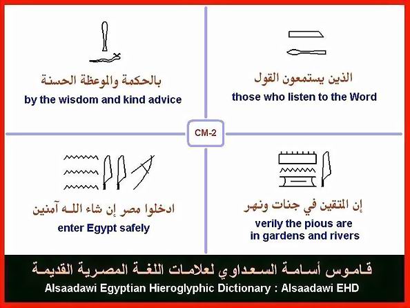 25 - مختارات من الكلمات الواسعة الإستخدام في اللغة المصرية القديمة