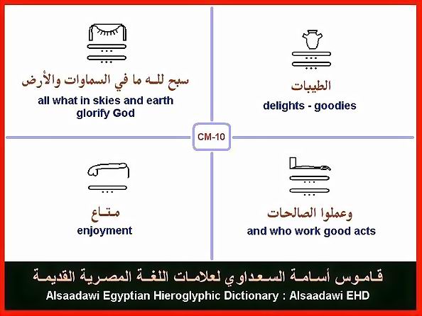 25 - مختارات من الكلمات الواسعة الإستخدام في اللغة المصرية القديمة