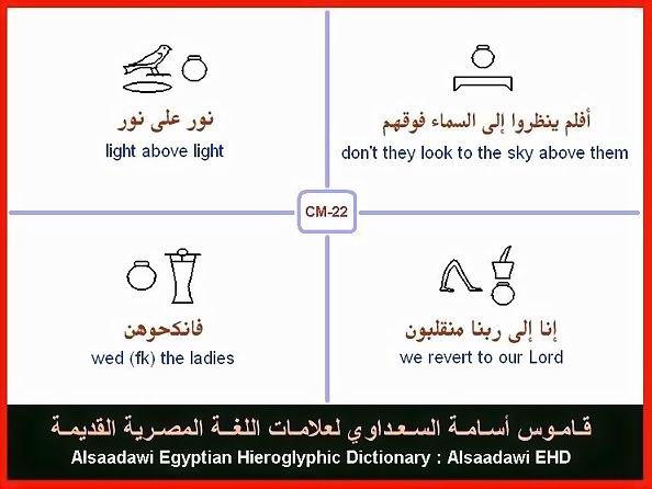 25 - مختارات من الكلمات الواسعة الإستخدام في اللغة المصرية القديمة
