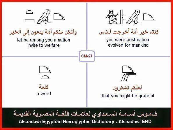 25 - مختارات من الكلمات الواسعة الإستخدام في اللغة المصرية القديمة
