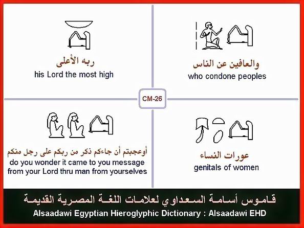 25 - مختارات من الكلمات الواسعة الإستخدام في اللغة المصرية القديمة