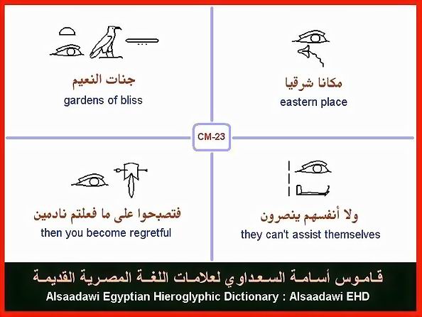 25 - مختارات من الكلمات الواسعة الإستخدام في اللغة المصرية القديمة