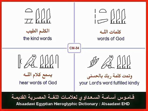 25 - مختارات من الكلمات الواسعة الإستخدام في اللغة المصرية القديمة