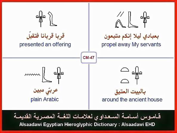 25 - مختارات من الكلمات الواسعة الإستخدام في اللغة المصرية القديمة