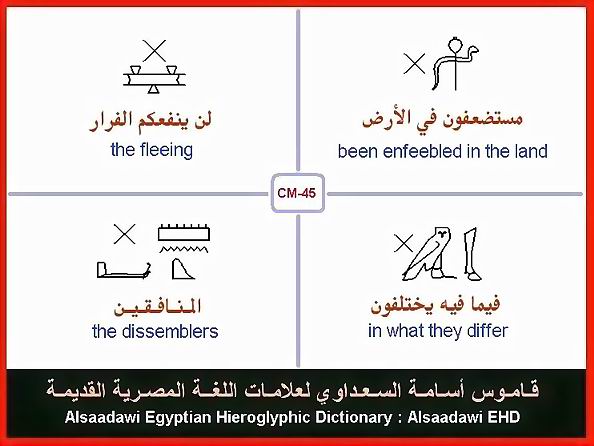 25 - مختارات من الكلمات الواسعة الإستخدام في اللغة المصرية القديمة