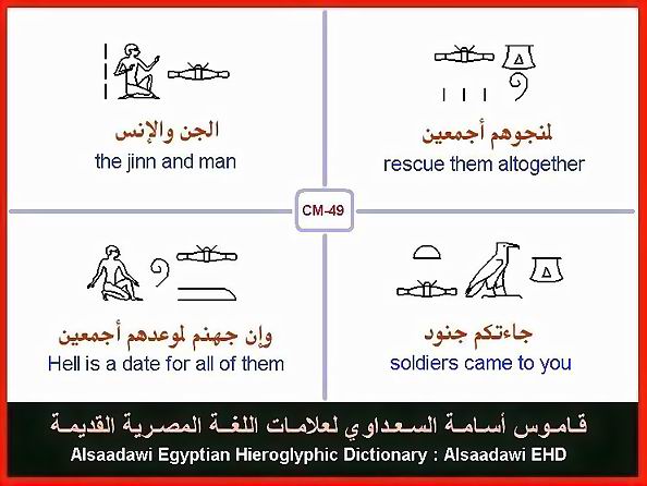 25 - مختارات من الكلمات الواسعة الإستخدام في اللغة المصرية القديمة