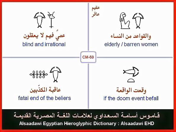 25 - مختارات من الكلمات الواسعة الإستخدام في اللغة المصرية القديمة