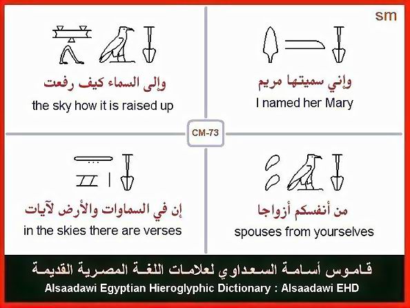 25 - مختارات من الكلمات الواسعة الإستخدام في اللغة المصرية القديمة
