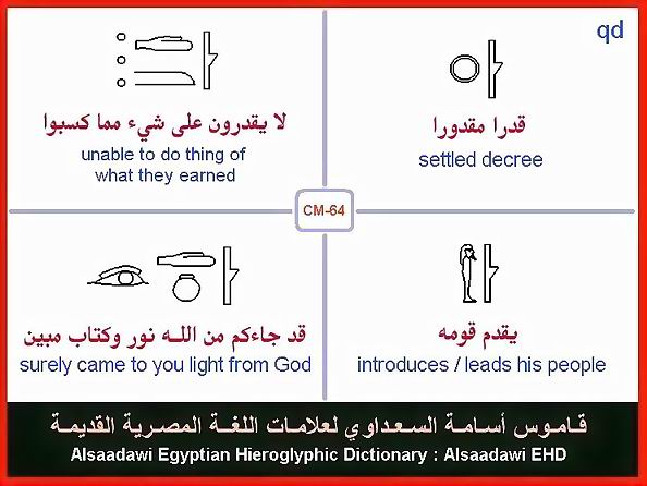 25 - مختارات من الكلمات الواسعة الإستخدام في اللغة المصرية القديمة