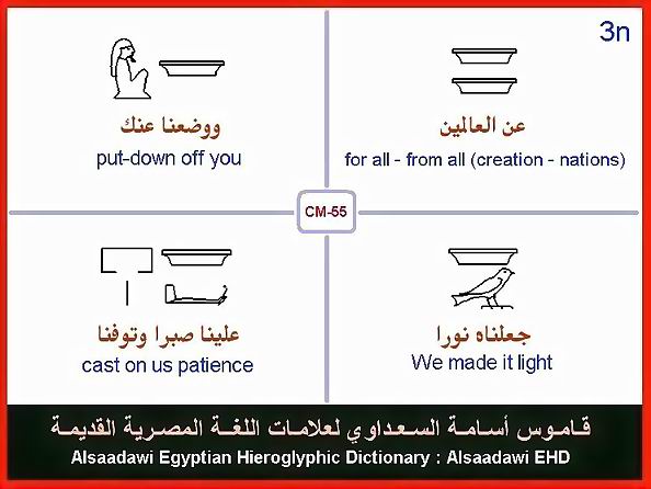 25 - مختارات من الكلمات الواسعة الإستخدام في اللغة المصرية القديمة