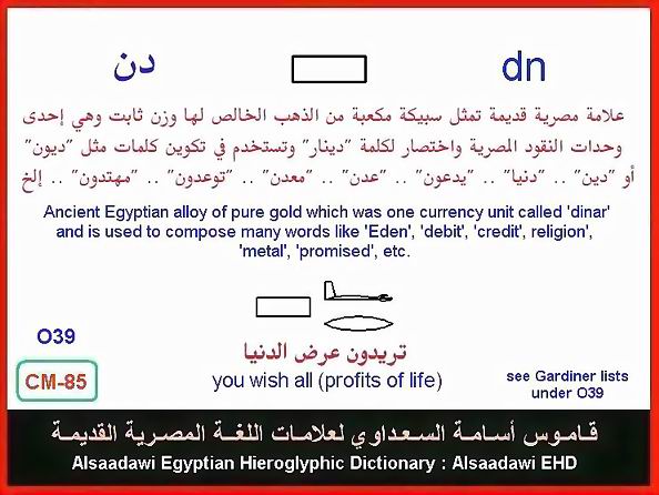 25 - مختارات من الكلمات الواسعة الإستخدام في اللغة المصرية القديمة