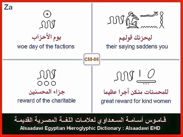 25 - مختارات من الكلمات الواسعة الإستخدام في اللغة المصرية القديمة